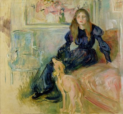 Julie Manet and Her Greyhound Laerte by Berthe Morisot